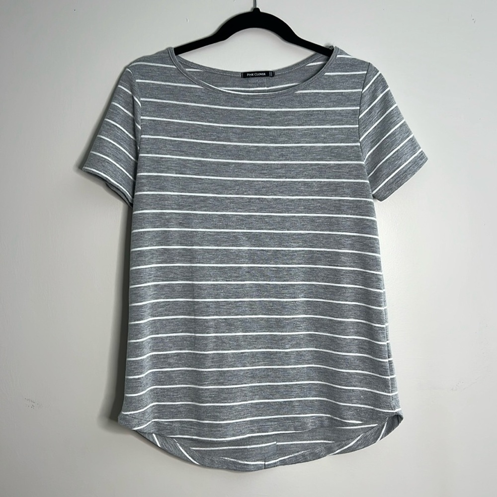 Gray/White Striped Shirt